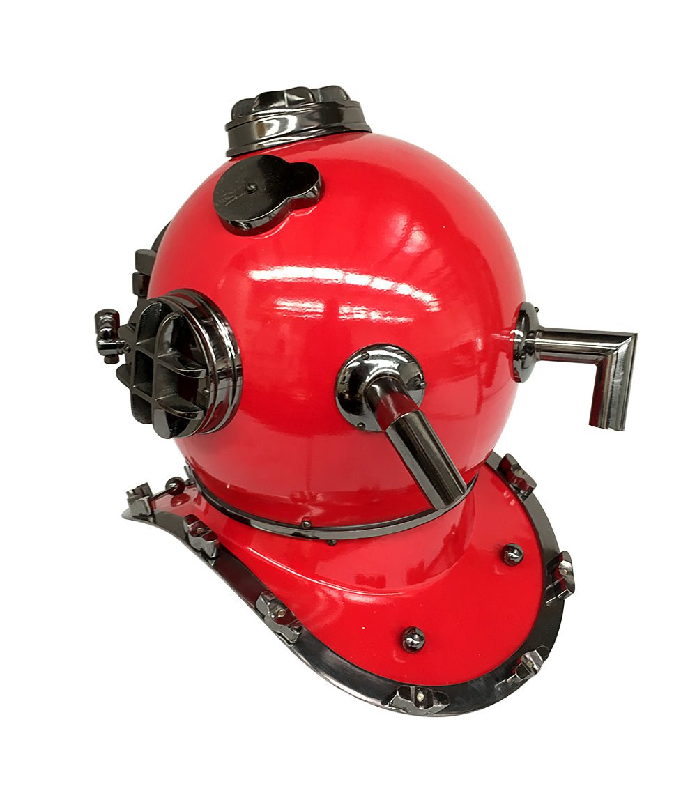 US Navy Mark V Diving Helmet – Red - ( DH103C ) - Vintage World Australia - 5