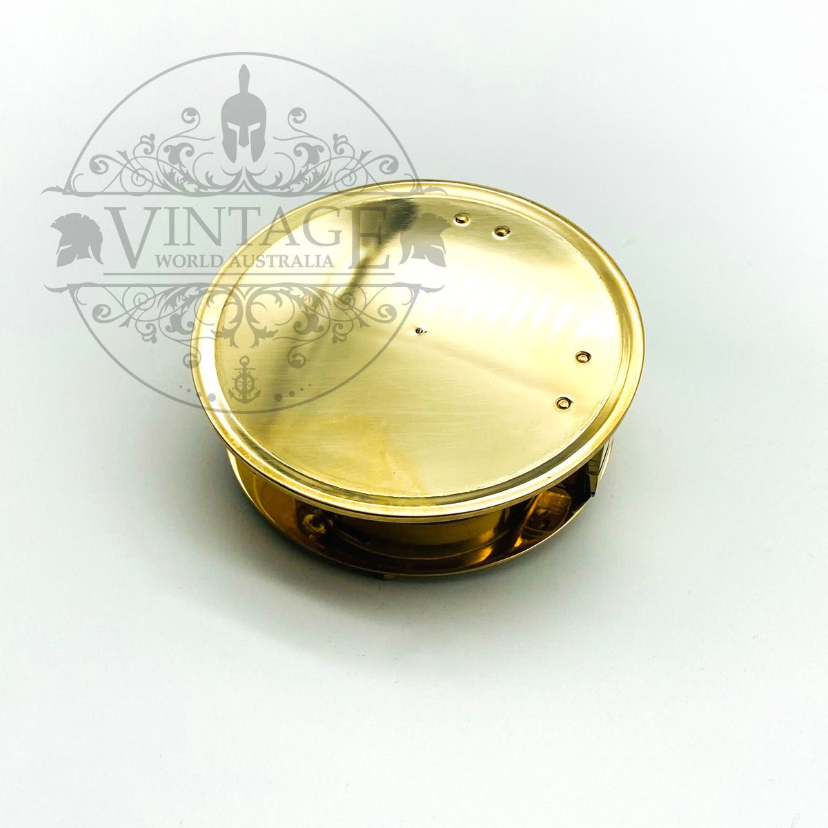 Polished Brass 60mm Sundial Compass - (SN107) - Vintage World Australia - 4