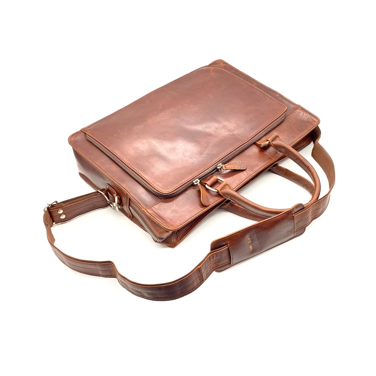 Handmade Leather Bag - (VLB100) - Vintage World Australia - 2