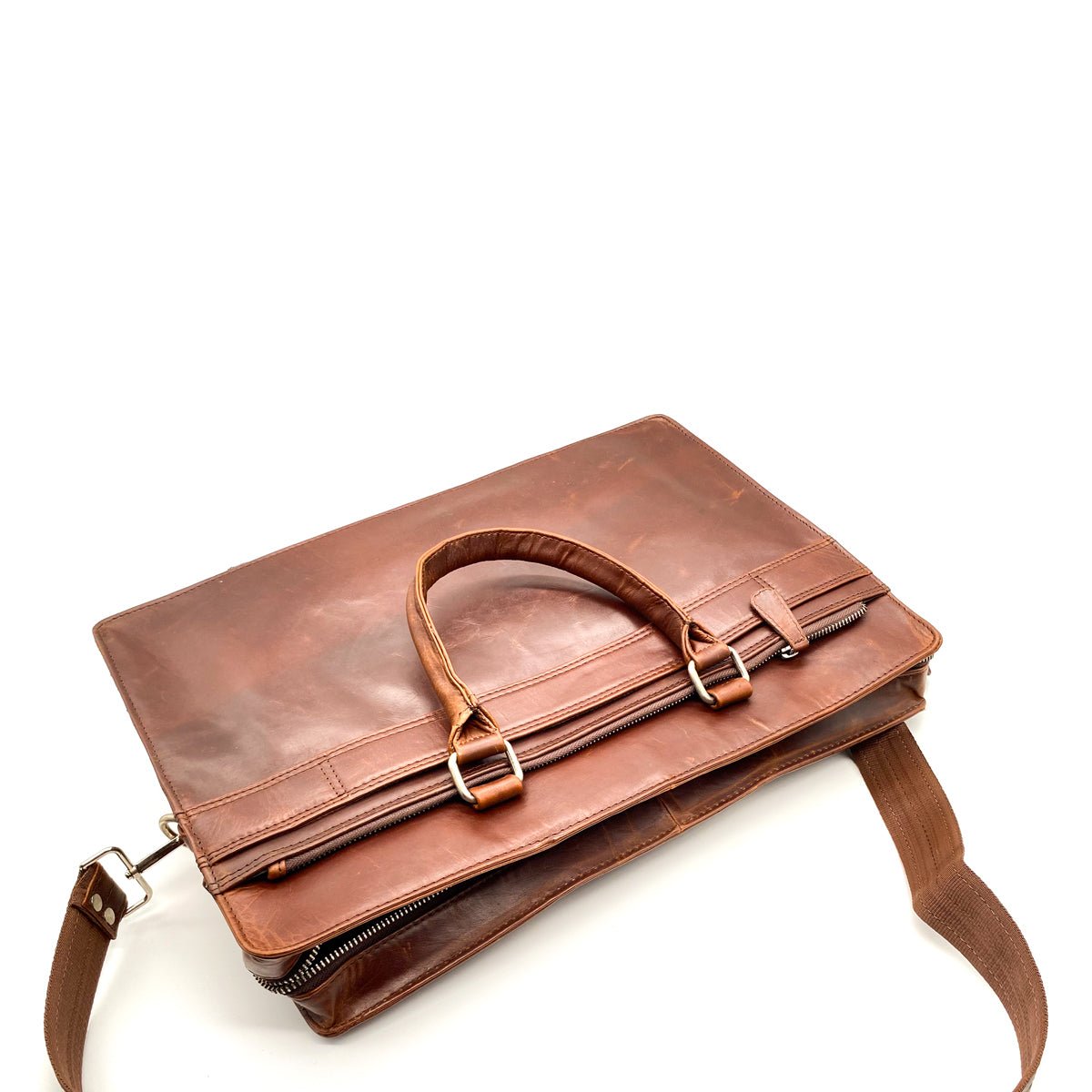 Handmade Leather Bag - (VLB100) - Vintage World Australia - 5