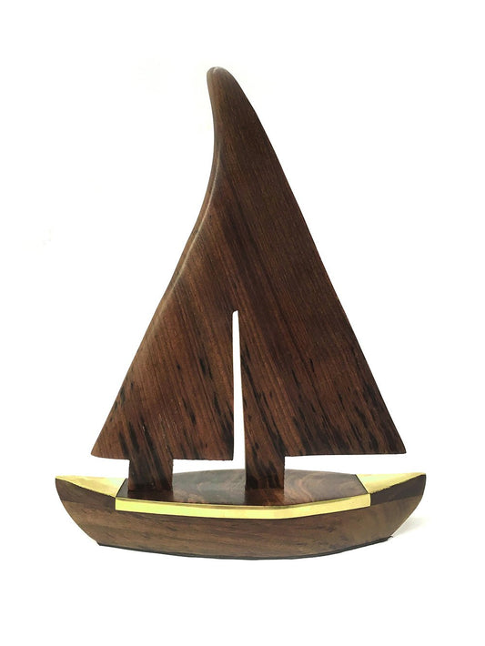 Wooden Sailing Boat 280mm - (WSB100) - Vintage World Australia - 1