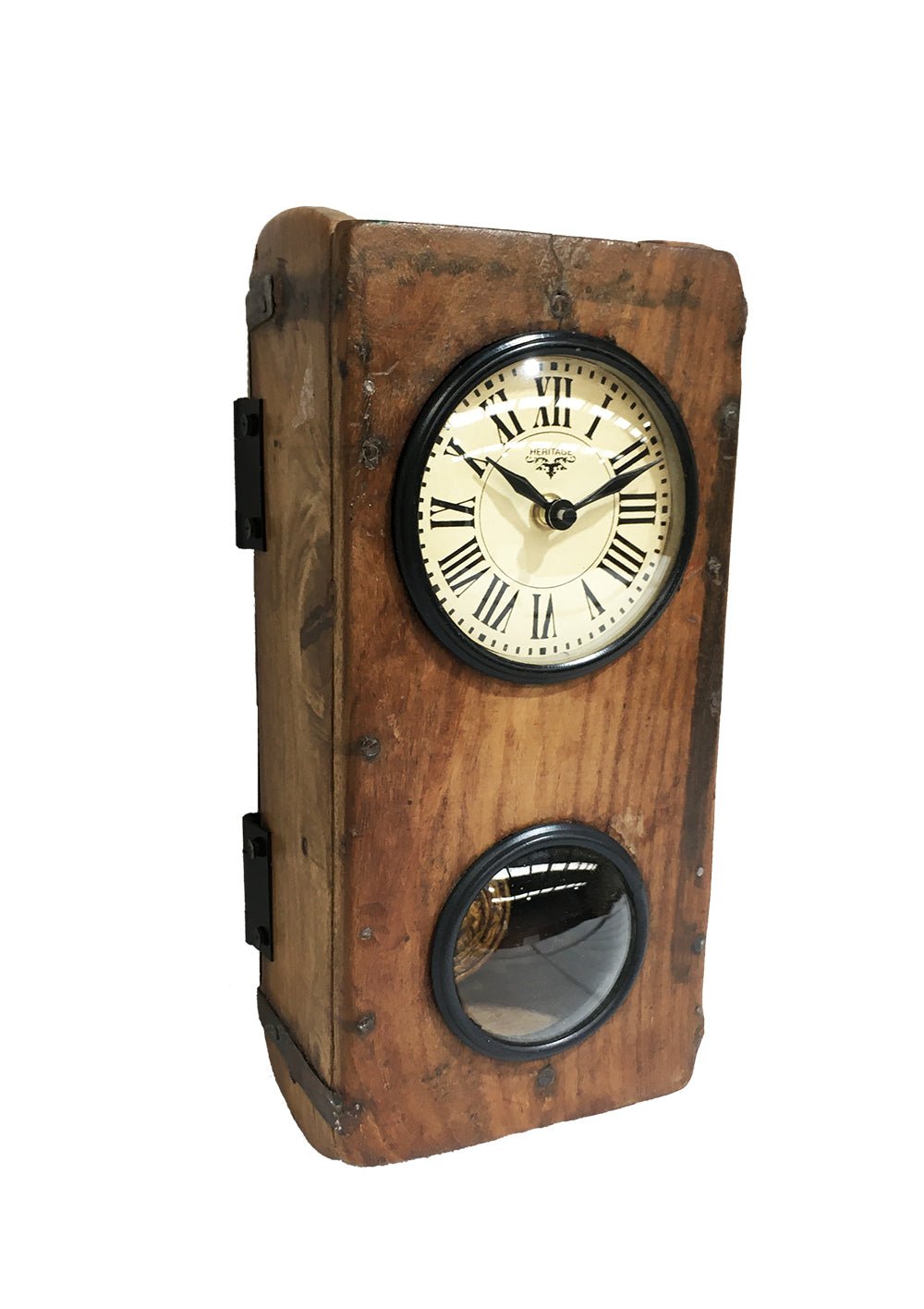 Wall Clock - Brick Mould With Pendulum - (TC107) - Vintage World Australia - 5
