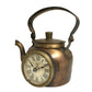 Table Clock - Old Brass Tea Kettle - ( TC109 ) - Vintage World Australia - 2
