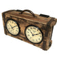 Table Clock - Brick Mould Dual Dial - (TC112) - Vintage World Australia - 5