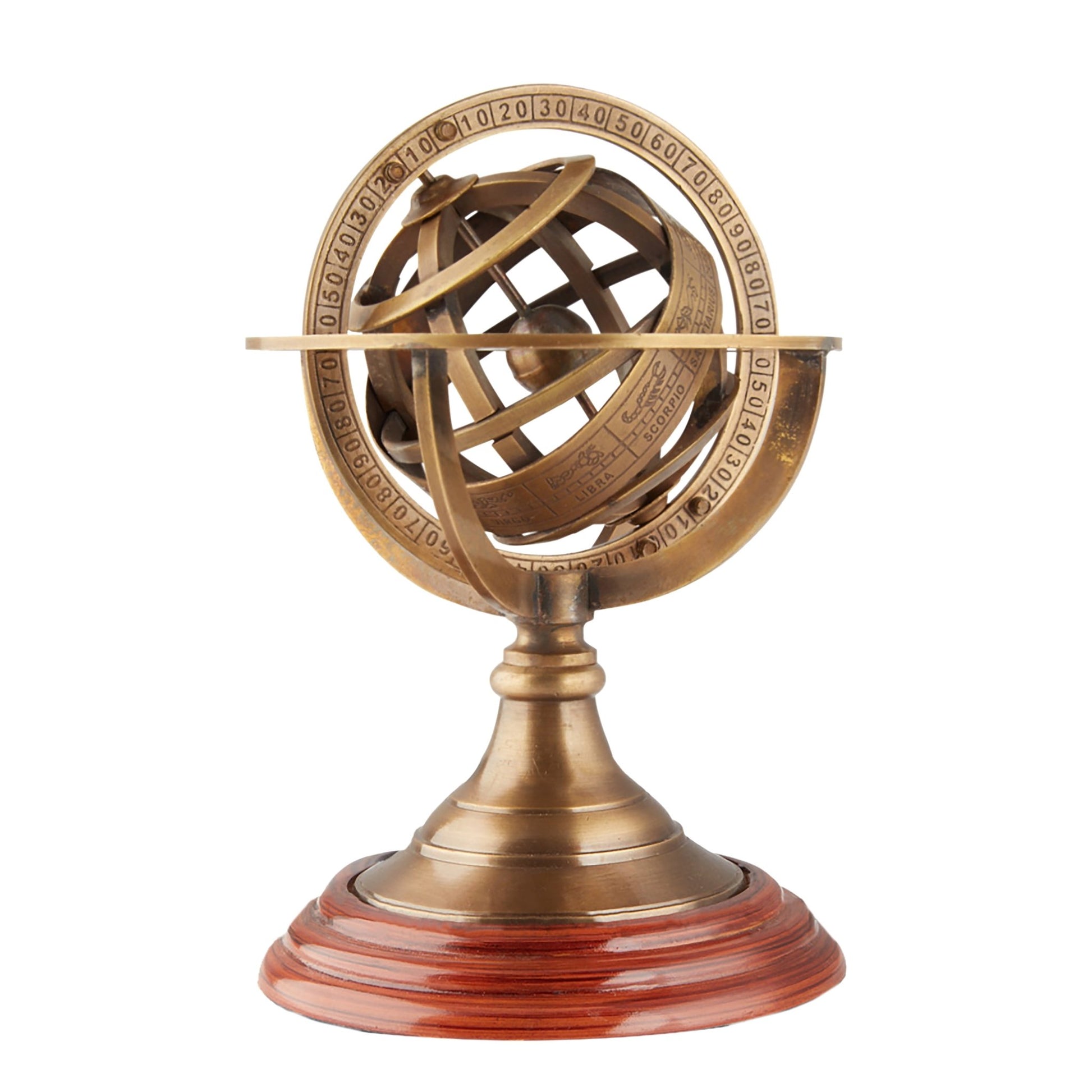 Brass Armillary Sphere 130mm - Small - (WG103) - Vintage World Australia - 1
