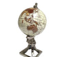 Nickel Square Stand World Globe - 270mm - (WG106) - Vintage World Australia - 4