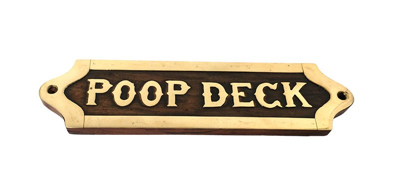 Poop Deck Wall Plaque 200mm - ( WP108 ) - Vintage World Australia - 2