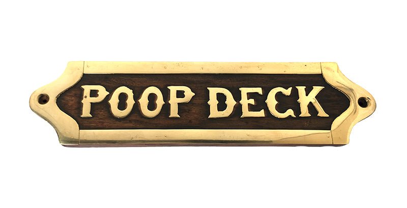 Poop Deck Wall Plaque 200mm - ( WP108 ) - Vintage World Australia - 4