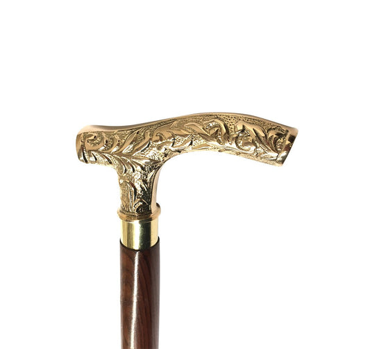 Walking Stick Walking Cane Brass Handle Design New Style Two Tier 