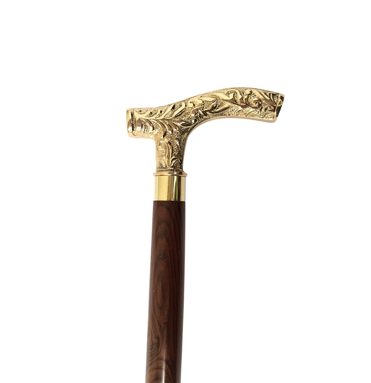 Royal Brass Handle Walking Stick - (WS110) - Vintage World Australia - 4