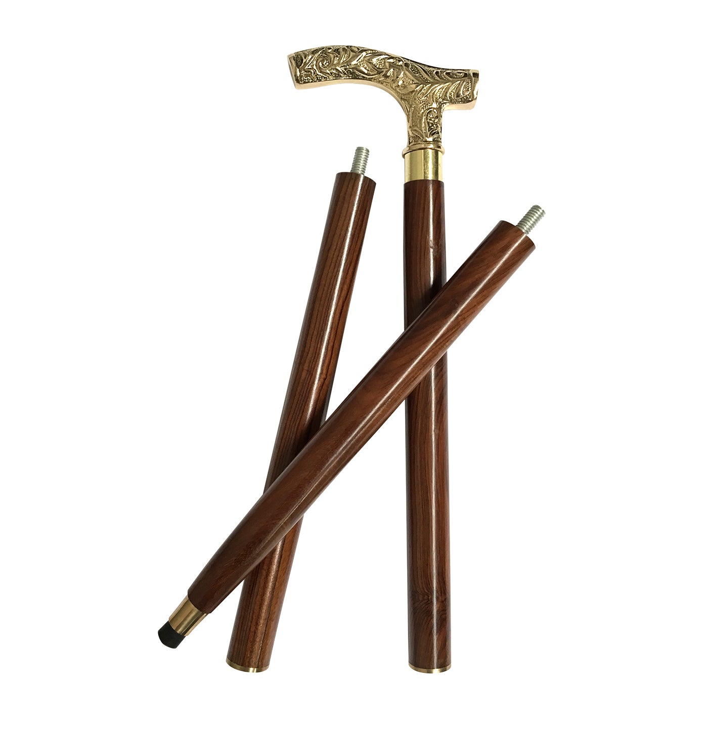 Royal Brass Handle Walking Stick - (WS110) - Vintage World Australia - 2