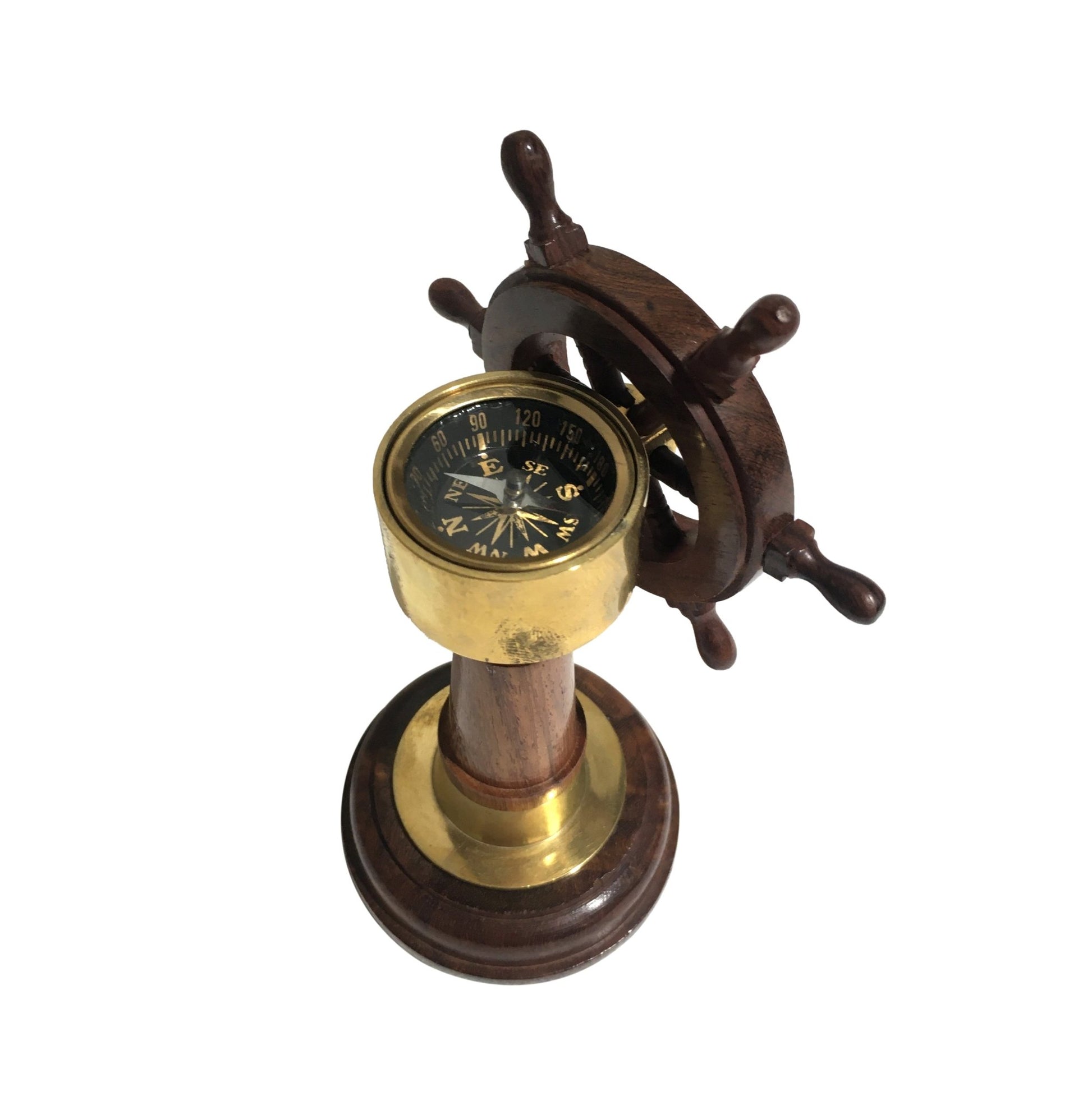 Ship Wheel & Compass- (WSC124) - Vintage World Australia - 2